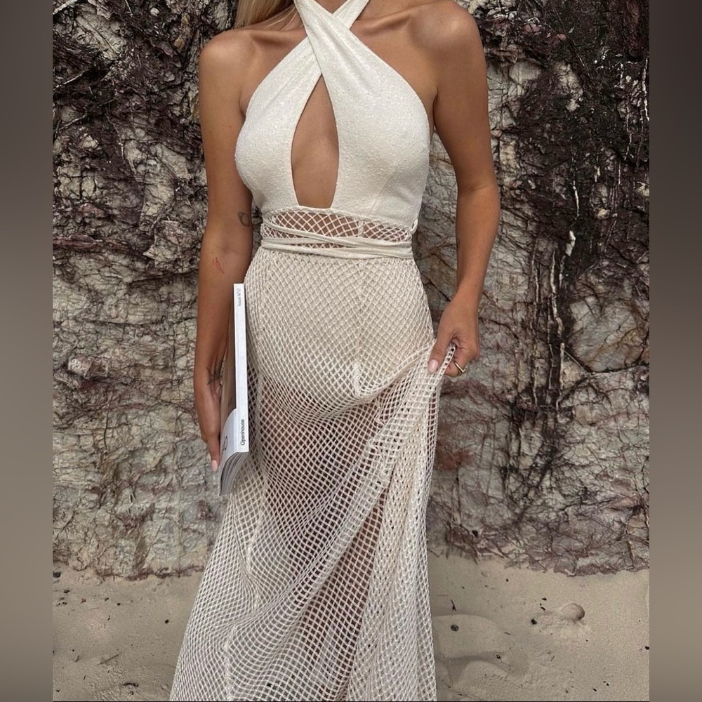 NWT Ecru Net Dress